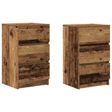 Vidaxl nachtkastjes met 3 lades 2 st 39x35x65 cm oud hout