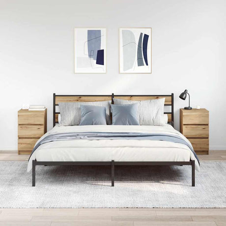 Vidaxl nachtkastjes 3 lades 2 st 39x35x65 cm ambachtelijk eikenkleurig
