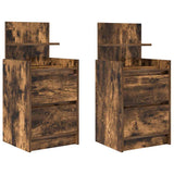 Vidaxl nachtkastjes met 2 lades 2 st 38x34x80 cm gerookt eikenkleurig