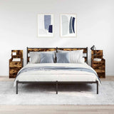 Vidaxl nachtkastjes met 2 lades 2 st 38x34x80 cm gerookt eikenkleurig