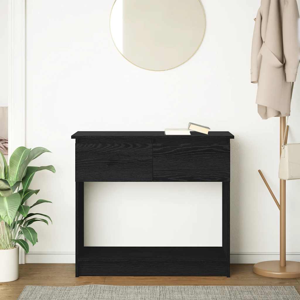 Vidaxl wandtafel met lades 85,5x38,5x74,5 cm zwart