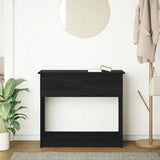 Vidaxl wandtafel met lades 85,5x38,5x74,5 cm zwart