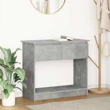 Vidaxl wandtafel met lades 85,5x38,5x74,5 cm betongrijs