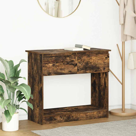 Vidaxl wandtafel met lades gerookt eikenkleurig 85,5x38,5x74,5 cm
