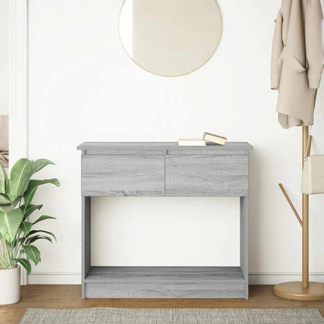 Vidaxl wandtafel met lades 85,5x38,5x74,5 cm grijs sonoma