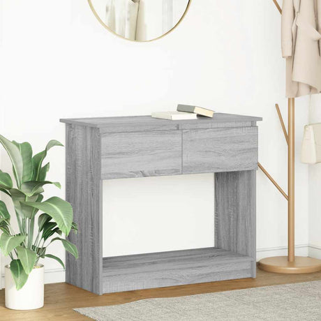 Vidaxl wandtafel met lades 85,5x38,5x74,5 cm grijs sonoma