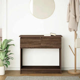 Vidaxl wandtafel met lades 85,5x38,5x74,5 cm bruin eikenkleurig