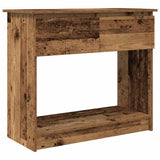 Vidaxl wandtafel met lades 85,5x38,5x74,5 cm oud hout