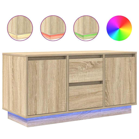 Vidaxl tv-meubel met led-verlichting 100x41x50 cm sonoma eikenkleurig