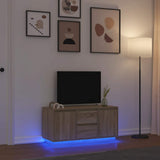 Vidaxl tv-meubel met led-verlichting 100x41x50 cm sonoma eikenkleurig