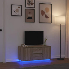 Vidaxl tv-meubel met led-verlichting 100x41x50 cm sonoma eikenkleurig