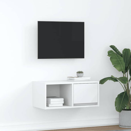 Vidaxl tv-meubel 60x31x25,5 cm bewerkt hout wit