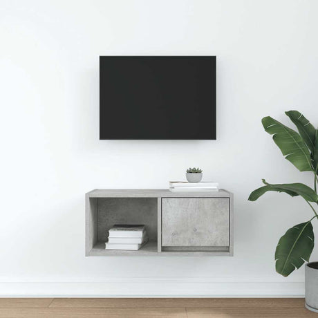 Vidaxl tv-meubel 60x31x25,5 cm bewerkt hout betongrijs