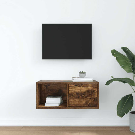 Vidaxl tv-meubel 60x31x25,5 cm bewerkt hout gerookt eikenkleurig