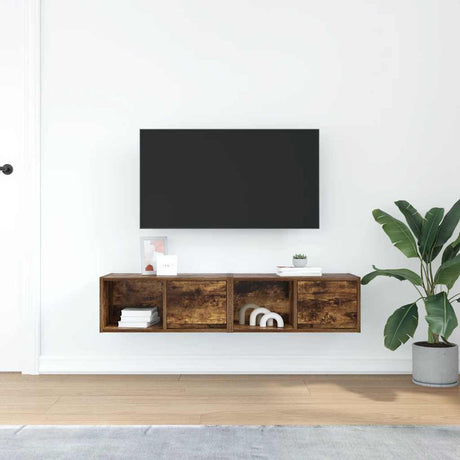 Vidaxl tv-meubelen 2 st 60x31x25,5 cm bewerkt hout gerookt eikenkleur
