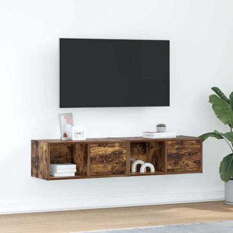 Vidaxl tv-meubelen 2 st 60x31x25,5 cm bewerkt hout gerookt eikenkleur