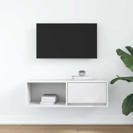 Vidaxl tv-meubel 80x31x25,5 cm bewerkt hout wit
