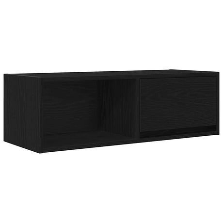 Vidaxl tv-meubel 80x31x25,5 cm spaanplaat zwart eikenkleurig