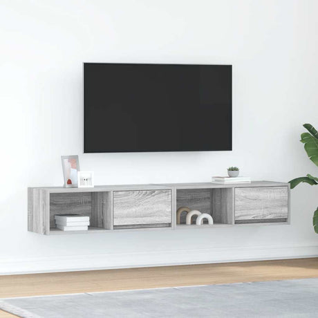 Vidaxl tv-meubelen 2 st 80x31x25,5 cm bewerkt hout grijs sonoma eiken