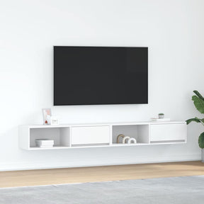 Vidaxl tv-meubelen 2 st 100x31x25,5 cm bewerkt hout wit