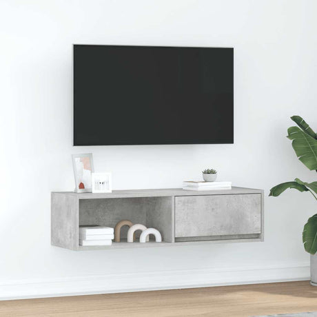 Vidaxl tv-meubel 100x31x25,5 cm bewerkt hout betongrijs