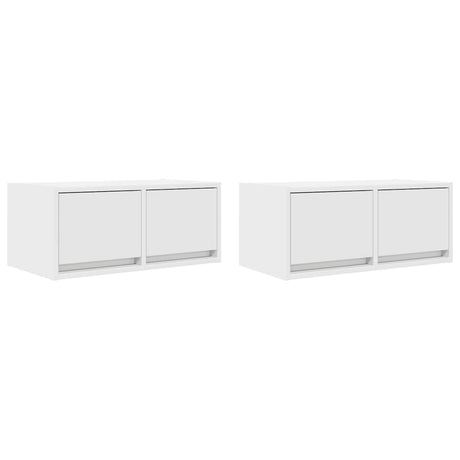 Vidaxl tv-meubelen 2 st 60x31x25,5 cm bewerkt hout wit