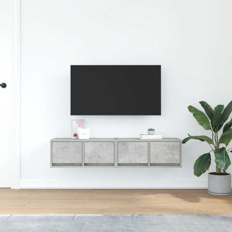 Vidaxl tv-meubels 2 st 60x31x25,5 cm bewerkt hout betongrijs