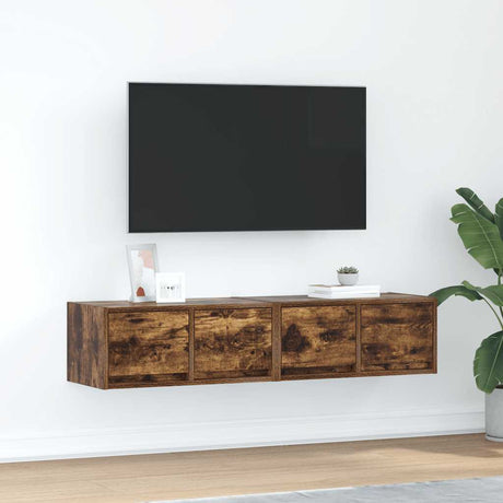 Vidaxl tv-meubelen 2 st 60x31x25,5 cm bewerkt hout gerookt eikenkleur