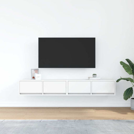 Vidaxl tv-meubelen 2 st 80x31x25,5 cm bewerkt hout wit