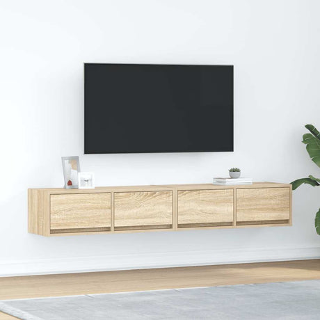 Vidaxl tv-meubels 2 st 80x31x25,5 cm bewerkt hout sonoma eikenkleurig