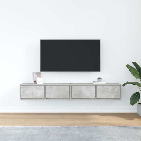 Vidaxl tv-meubels 2 st 80x31x25,5 cm bewerkt hout betongrijs