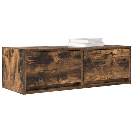 Vidaxl tv-meubel 80x31x25,5 cm bewerkt hout gerookt eikenkleurig