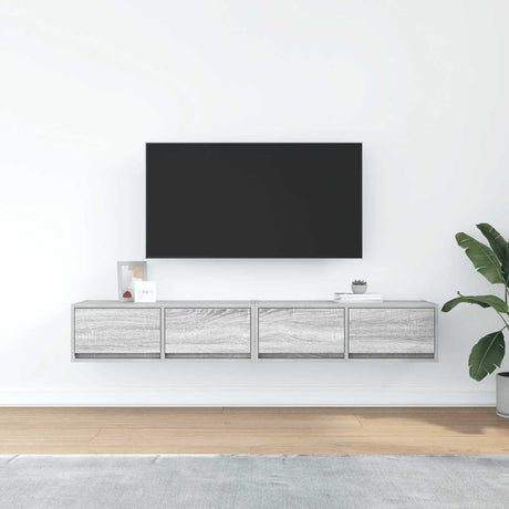 Vidaxl tv-meubelen 2 st 80x31x25,5 cm bewerkt hout grijs sonoma eiken