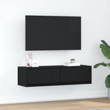 Vidaxl tv-kast 100 x 31 x 25,5 cm zwart eiken bewerkt hout
