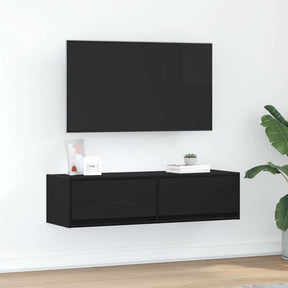 Vidaxl tv-kast 100 x 31 x 25,5 cm zwart eiken bewerkt hout