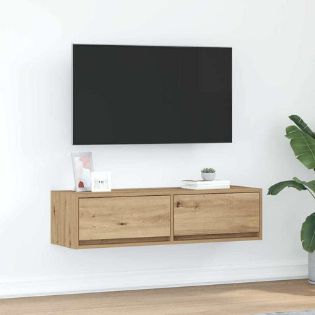 Vidaxl tv-kast 100 x 31 x 25,5 cm artisanaal eikenkleurig bewerkt hout