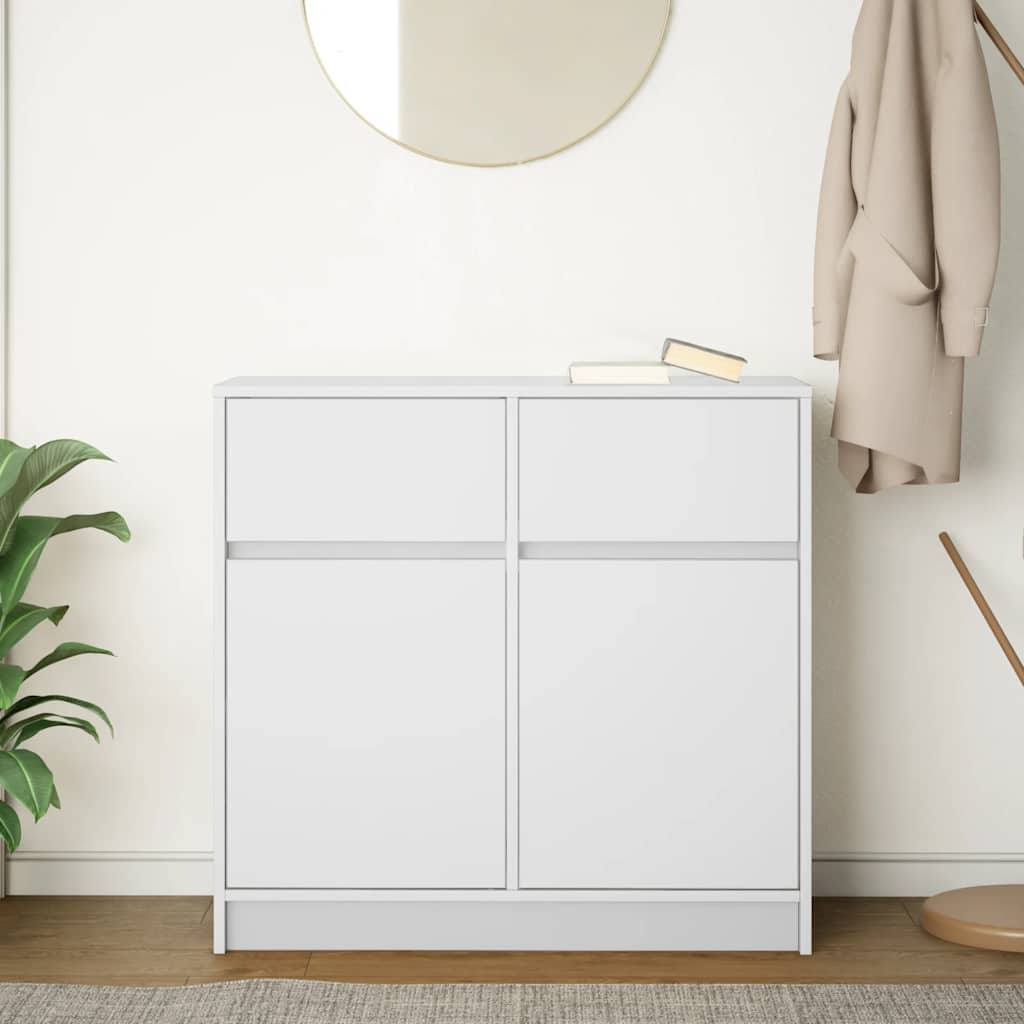 Vidaxl dressoir met lade 80x34x76 cm spaanplaat wit