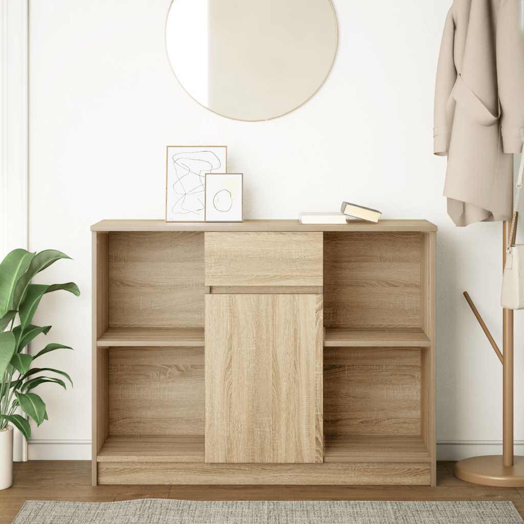 Vidaxl dressoir met lade 101x35x76 cm spaanplaat sonoma eikenkleurig