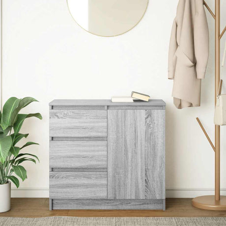 Vidaxl dressoir met lade 71x35x65 cm spaanplaat grijs sonoma