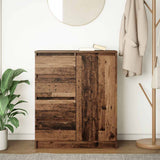Vidaxl dressoir met lades 71x35x84 cm spaanplaat hout oud hout
