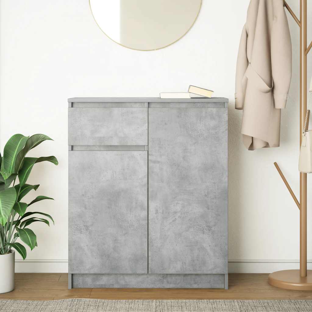 Vidaxl dressoir met lade 71x35x84 cm spaanplaat betongrijs