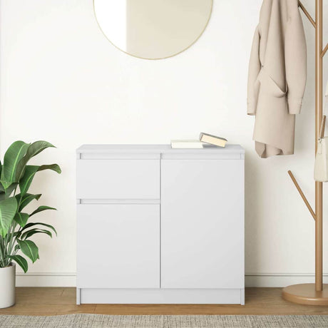 Vidaxl dressoir met lade 71x35x65 cm spaanplaat wit