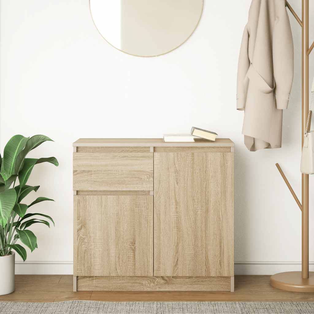 Vidaxl dressoir met lade 71x35x65 cm spaanplaat sonoma eikenkleurig