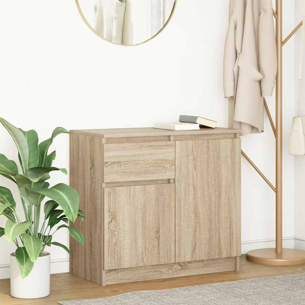 Vidaxl dressoir met lade 71x35x65 cm spaanplaat sonoma eikenkleurig