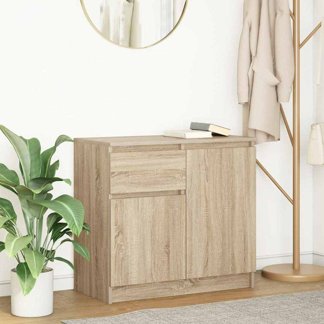 Vidaxl dressoir met lade 71x35x65 cm spaanplaat sonoma eikenkleurig