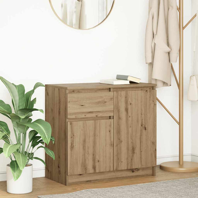 Vidaxl dressoir lade 71x35x65 cm spaanplaat artisanaal eikenkleurig