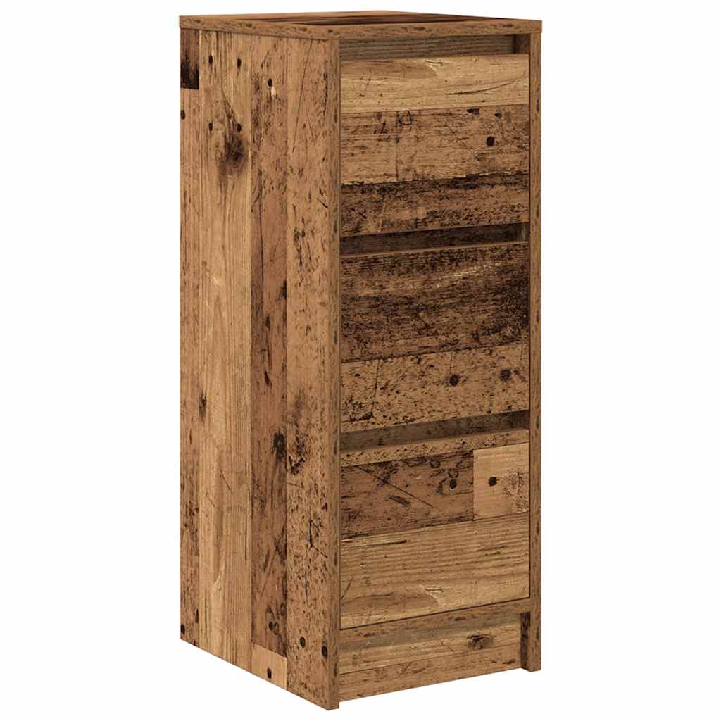 Vidaxl dressoir 29,5x34x76 cm bewerkt hout oud houtkleurig
