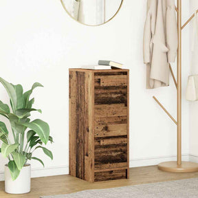 Vidaxl dressoir 29,5x34x76 cm bewerkt hout oud houtkleurig