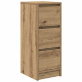 Vidaxl dressoir 29,5x34x76 cm bewerkt hout artisanaal eikenkleur