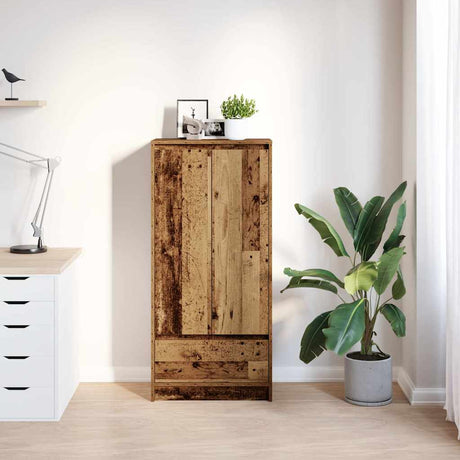 Vidaxl kast met lade 55,5x34x119,5 cm spaanplaat hout oud hout